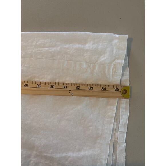 H&M Women's Size 16 Plain White Linen Side Zip Casual Summer Beach A Line Skirt - Picture 7 of 11